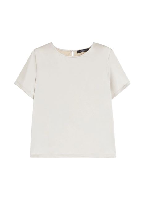 T-shirt in raso e jersey - AVORIO Weekend MAXMARA | GILBERT001